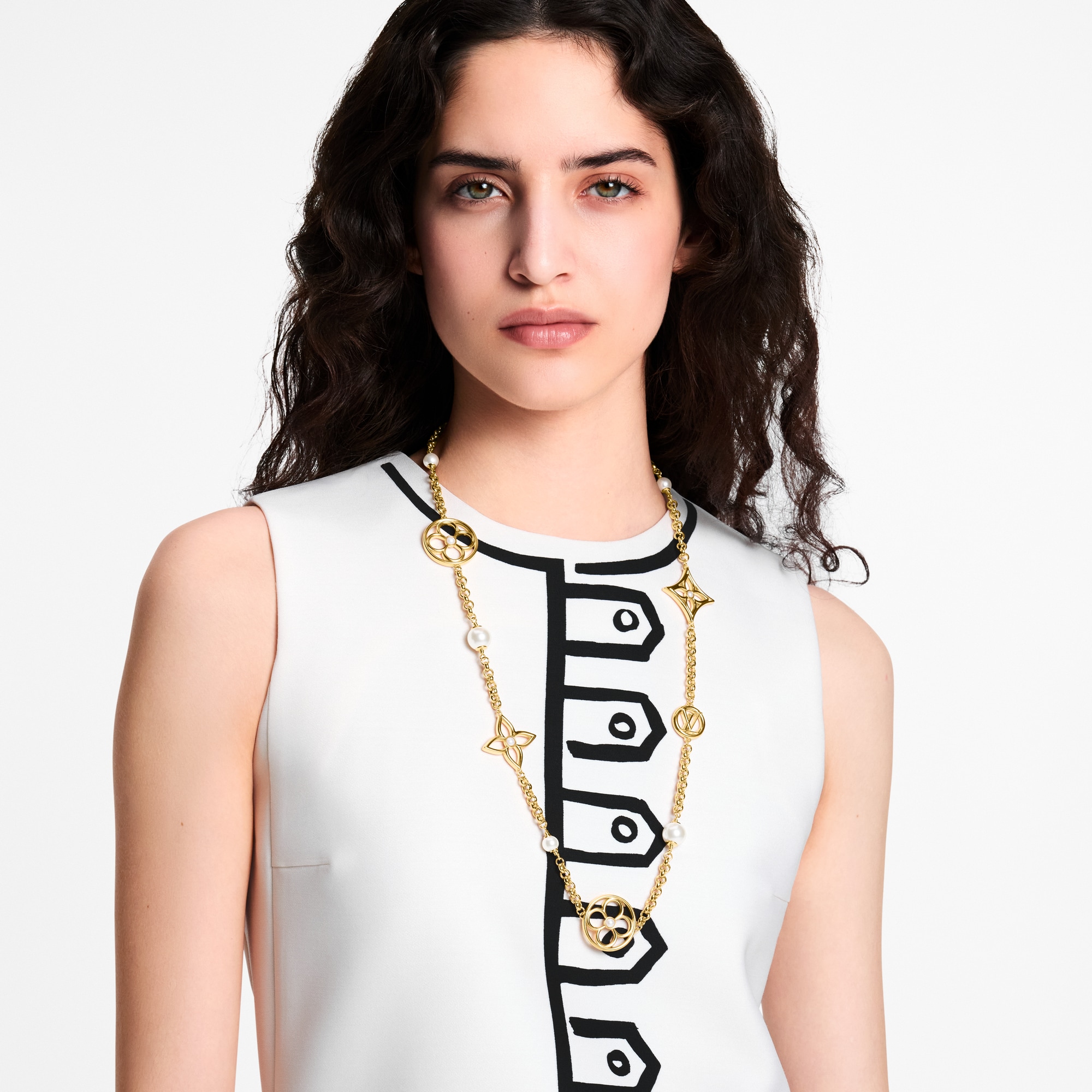 LOUIS VUITTON Vフォーストーン ブローチA-10095 Pearly Flower Sautoir S00 - Women - Fashion Jewelry | LOUIS VUITTON ®